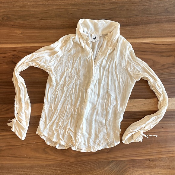 Vintage Cream Silk Button Down 70’s Chemise - Picture 7 of 7